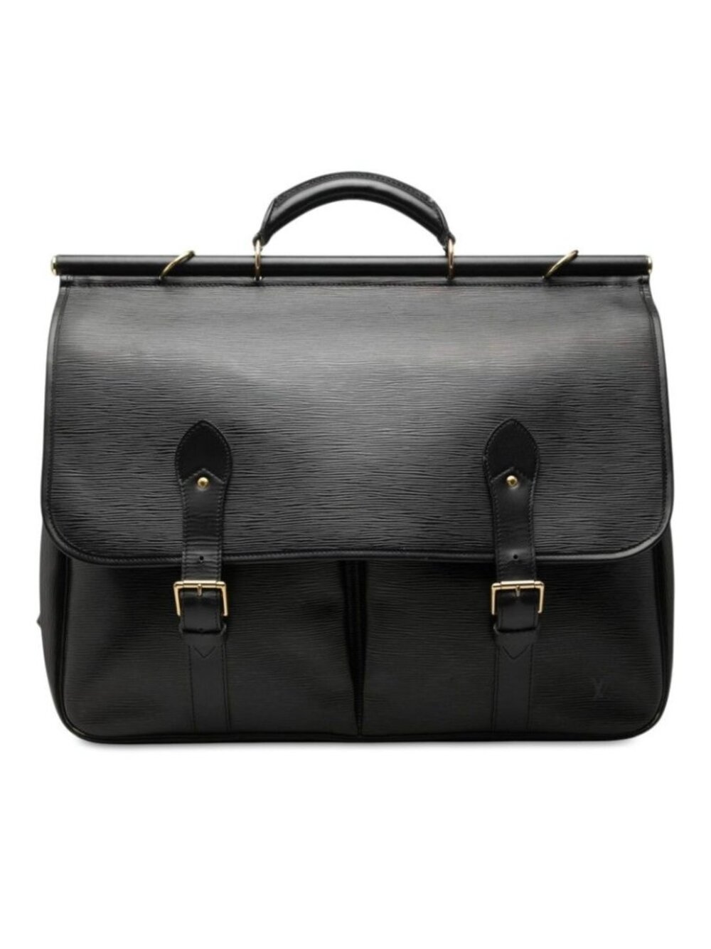 Louis Vuitton Epi Sac Chasse Boston Bag Black Leather